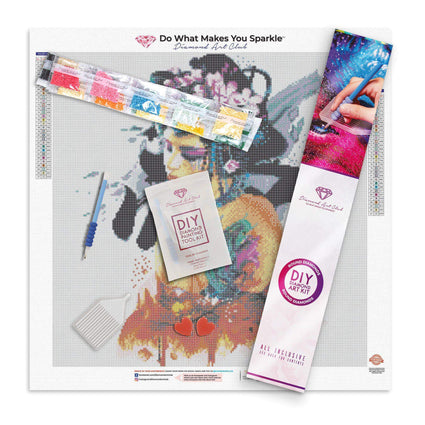 Diamond Painting Memoirs Of A Geisha 20.5″ x 20.5″ (52 cm x 52cm) / Round With 31 Colors Including 1 AB / 33,684