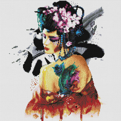 Diamond Painting Memoirs Of A Geisha 20.5″ x 20.5″ (52 cm x 52cm) / Round With 31 Colors Including 1 AB / 33,684