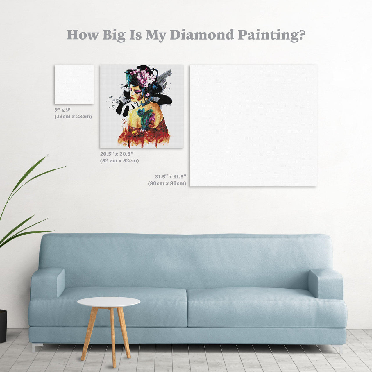 Diamond Painting Memoirs Of A Geisha 20.5″ x 20.5″ (52 cm x 52cm) / Round With 31 Colors Including 1 AB / 33,684