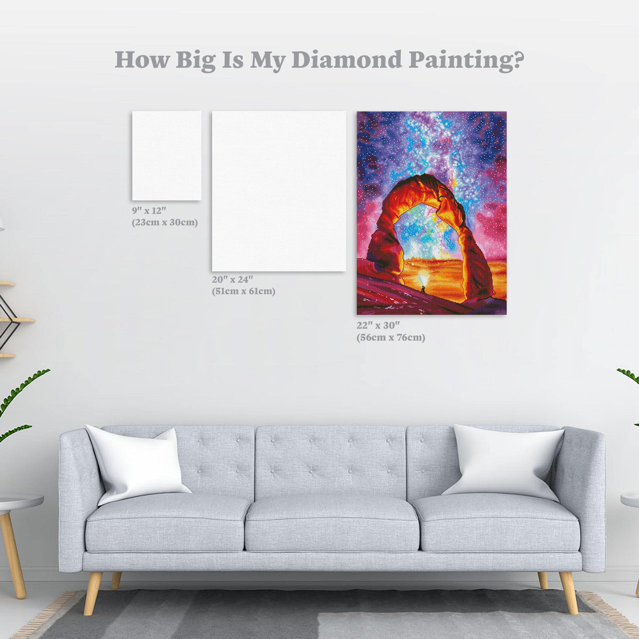 Diamond Painting Milky Way Galaxy 22" x 30″ (56cm x 76cm) / Square with 51 Colors including 2 ABs