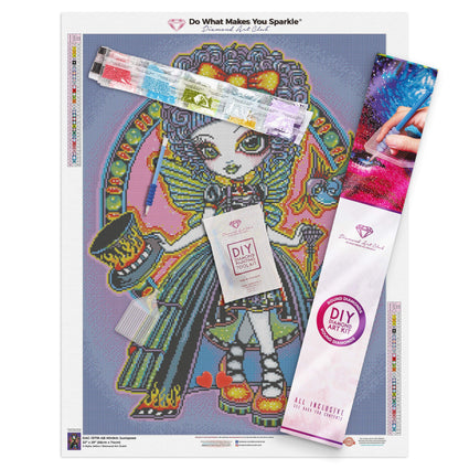 Diamond Painting Minikin Juxtapose 22" x 29″ (56cm x 74cm) / Round with 35 Colors including 4 ABs / 52,337