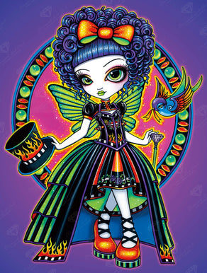 Diamond Painting Minikin Juxtapose 22" x 29″ (56cm x 74cm) / Round with 35 Colors including 4 ABs / 52,337