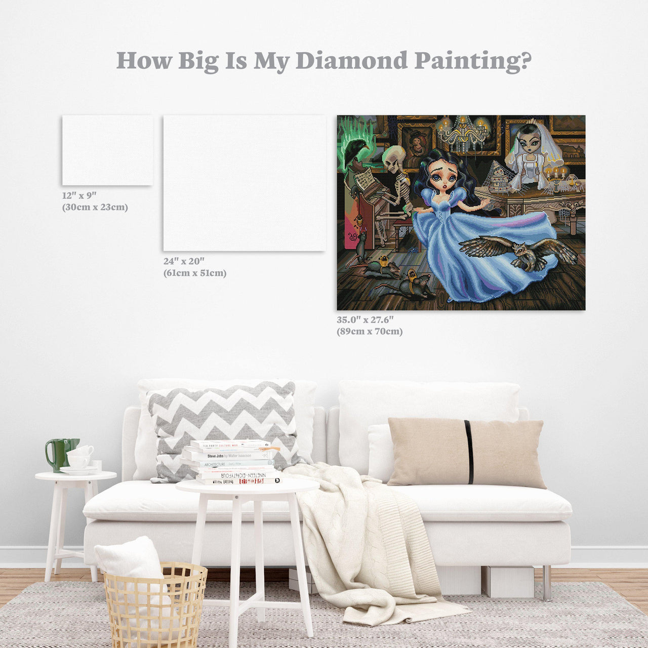 Diamond Painting Miss Havisham 35.0" x 27.6″ (89cm x 70cm) / Square with 58 Colors including 1 AB