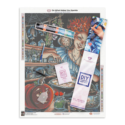 Diamond Painting Mixing Magic 22" x 29″ (56cm x 74cm) / Square with 50 Colors including 2 ABs / 64,821