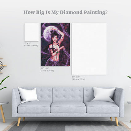 Diamond Painting Moonlight 20" x 30″ (51cm x 76cm) / Round With 22 Colors Including 2 ABs / 48,600