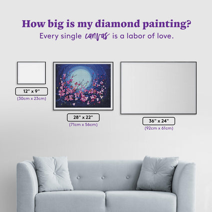 Diamond Painting Moonlight 28" x 22" (71cm x 56cm) / Round With 23 Colors Including 4 ABs / 50,148