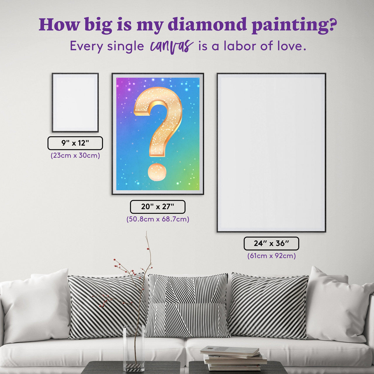 Diamond Painting Mystery Kit #29 - Abstract 20" x 27" (50.8cm x 68.7cm) / Square with 42 Colors including 4 ABs / 56,304