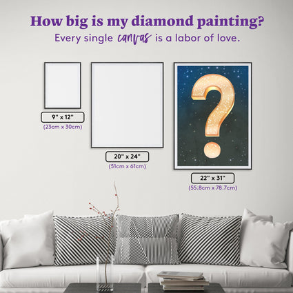 Diamond Painting Mystery Kit #35 - (Horror) 22" x 31" (55.8cm x 78.7cm) / Square with 58 Colors including 3 Diamonds / 70,784