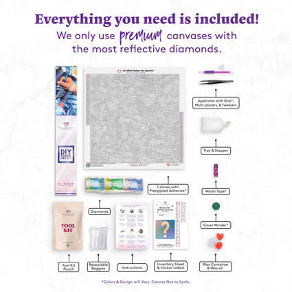 Diamond Painting Mystery Kit #38 - Abstract (Animal) 22" x 22" (55.8cm x 55.8cm) / Square with 48 Colors including 4 ABs / 50,176