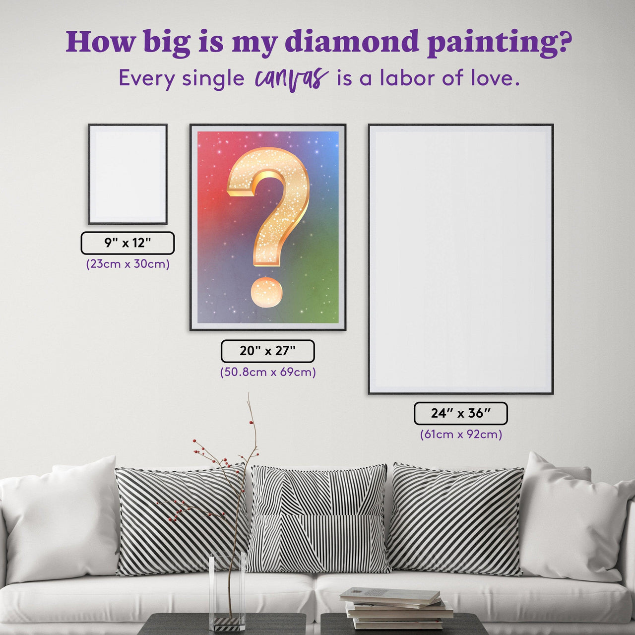 Diamond Painting Mystery Kit #39 - Winter 20" x 27" (50.8cm x 69cm) / Square with 57 Colors including 3 ABs and 1 Fairy Dust Diamonds / 56,508