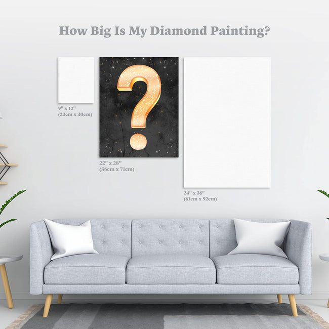 Diamond Painting Mystery Kit - Dark Fantasy 22" x 28″ (56cm x 71cm) / Square with 25 Colors including 2 ABs / 62,101