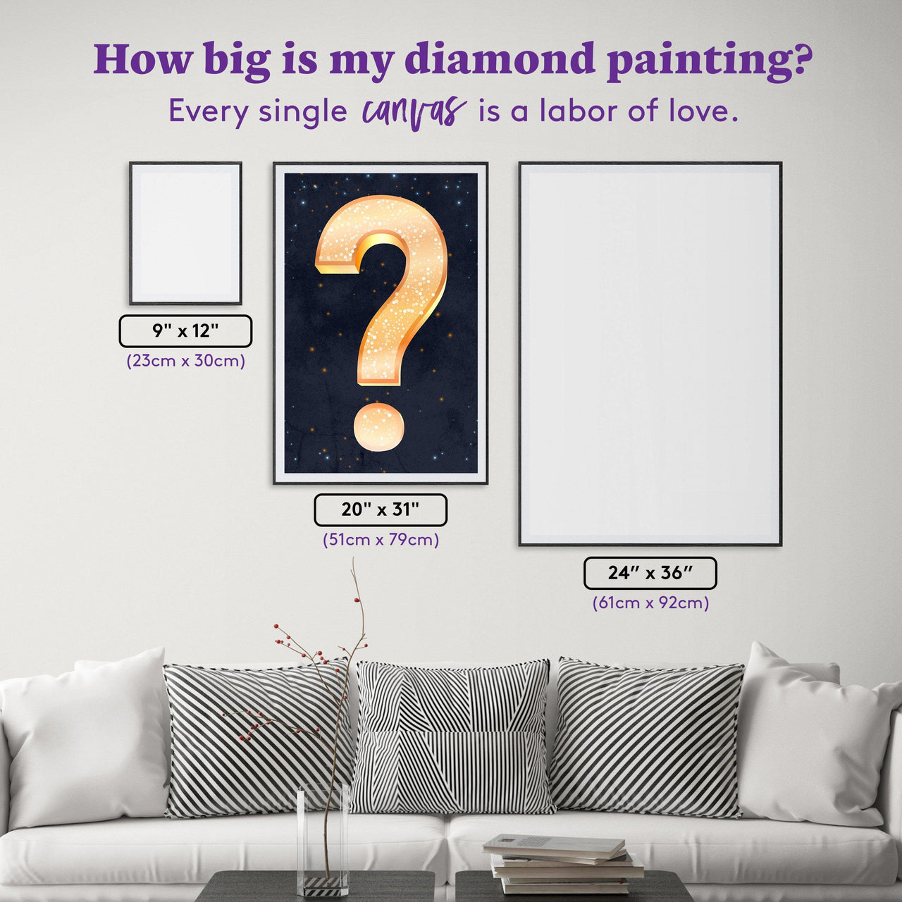 Diamond Painting Mystery Kit - Fantasy 20" x 31" (51cm x 79cm) / Square With 52 Colors Including 3 ABs / 62,712