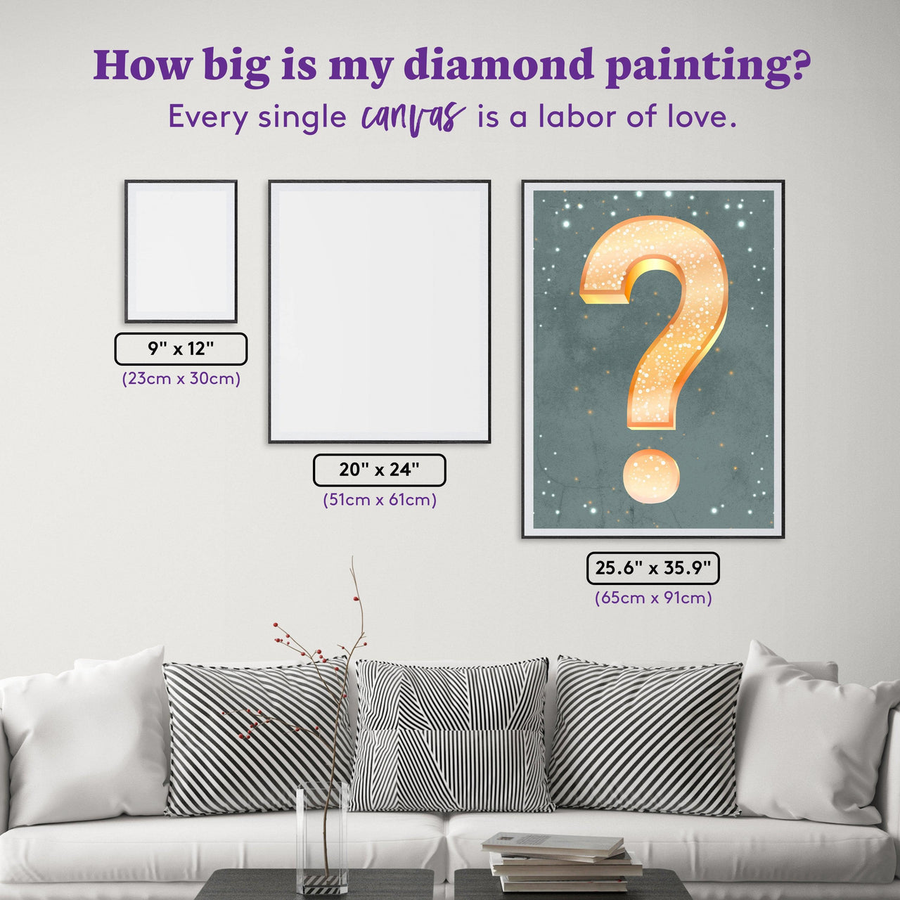 Diamond Painting Mystery Kit - Fantasy (Variety) 25.6" x 35.9" (65cm x 91cm) / Square With 60 Colors Including 3 ABs / 92,777