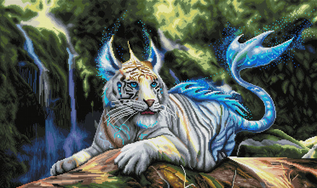 Diamond Painting Nero Tiger Luminous Ages 37" x 22" (94cm x 56cm) / Square with 55 Colors including 5 ABs / 82,212