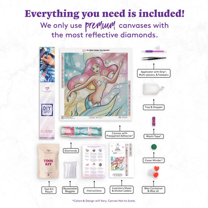 Diamond Painting New Friends 22" x 22" (56cm x 56cm) / Square with 46 Colors including 4 ABs / 48,841