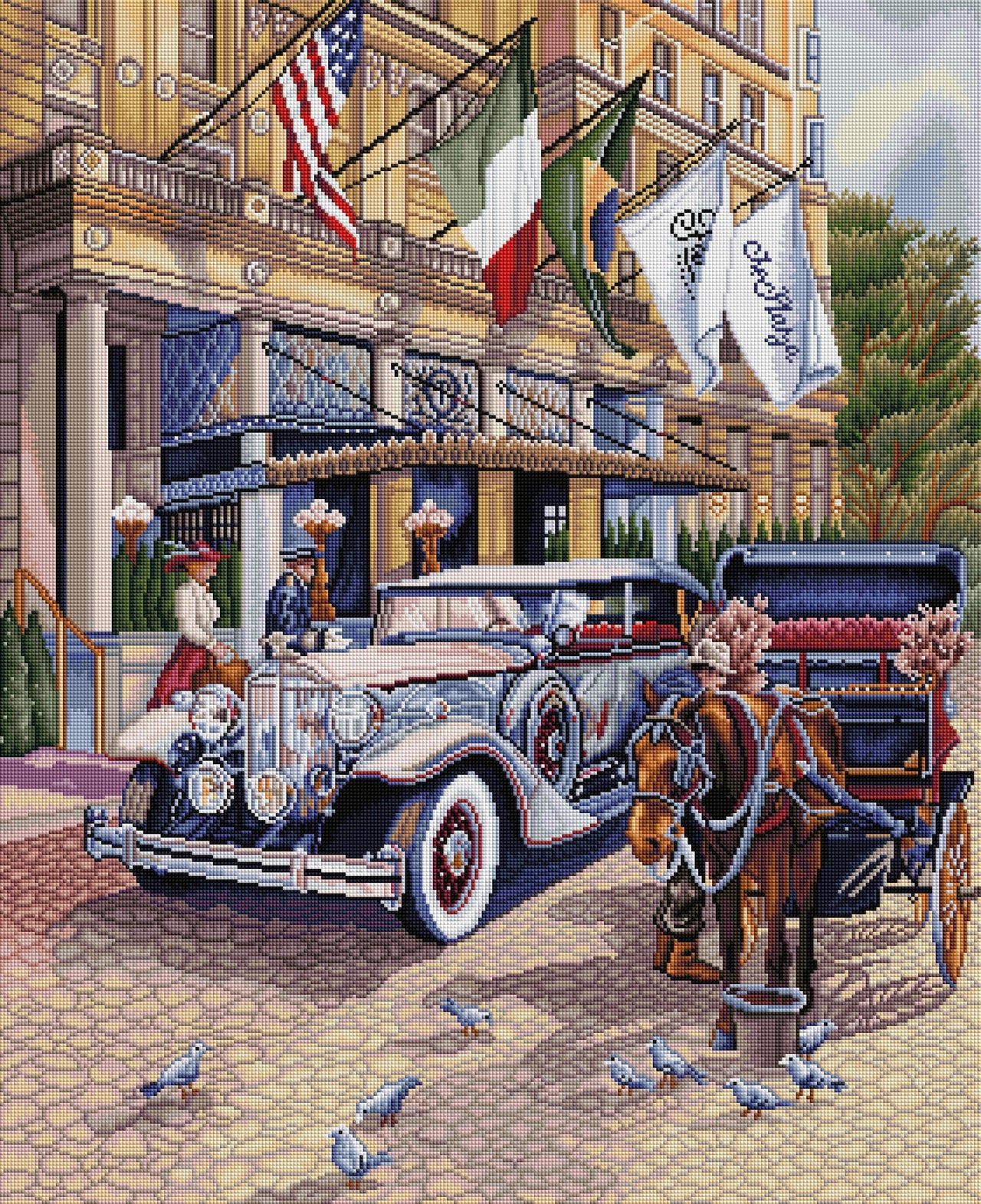 Diamond Painting New York Ride 27.6" x 33.9" (70cm x 86cm) / Square With 59 Colors Including 3 ABs / 96,945