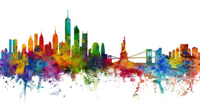 Diamond Painting New York Skyline 16.5″ x 30.7″ (42cm x 78cm) / Round With 41 Colors Including 3 ABs / 40,848