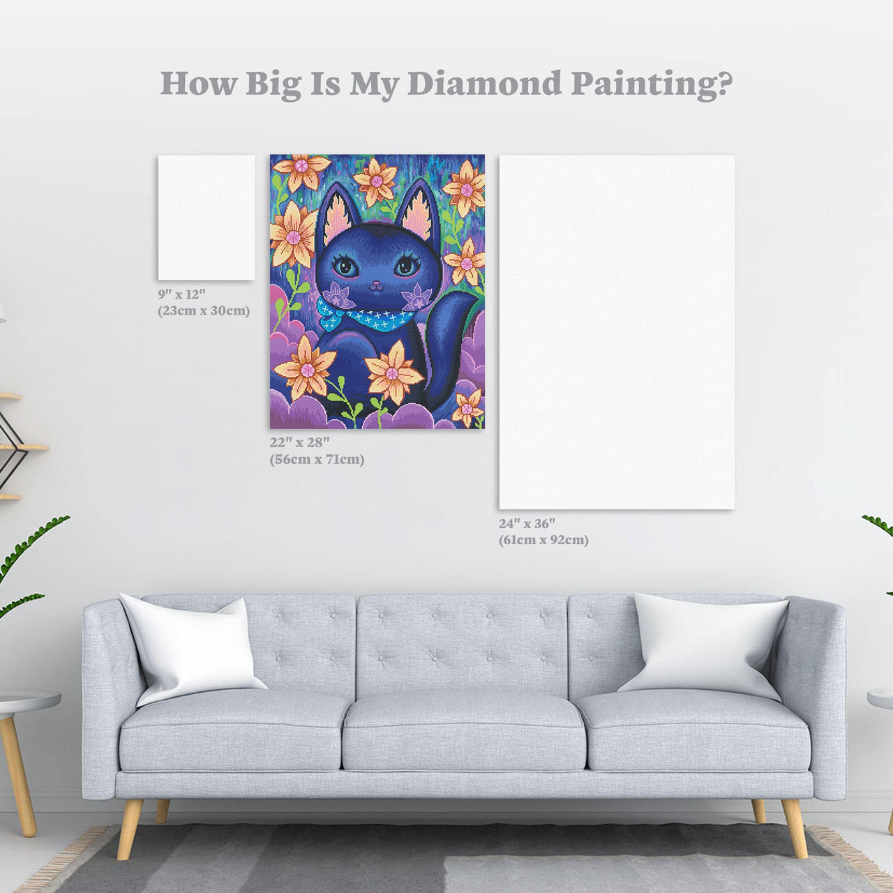 Diamond Painting Night Garden 22" x 28″ (56cm x 71cm) / Round with 34 Colors including 2 ABs / 50544