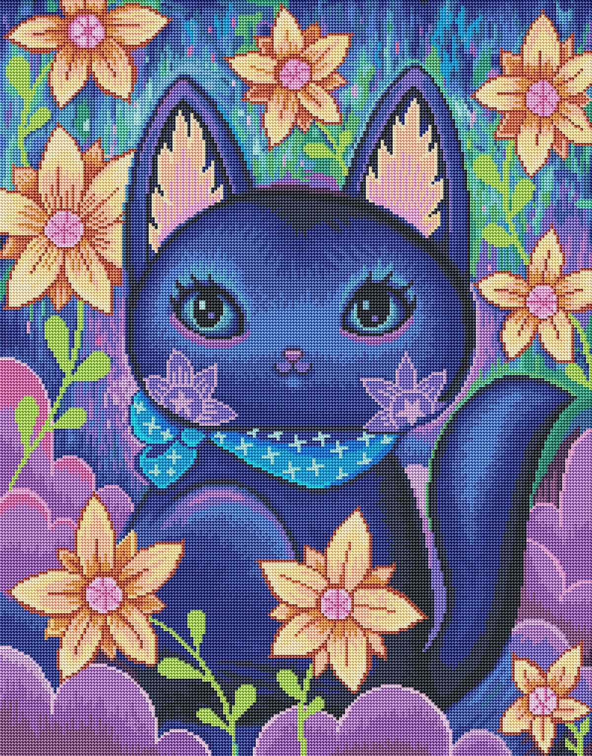 Diamond Painting Night Garden 22" x 28″ (56cm x 71cm) / Round with 34 Colors including 2 ABs / 50544