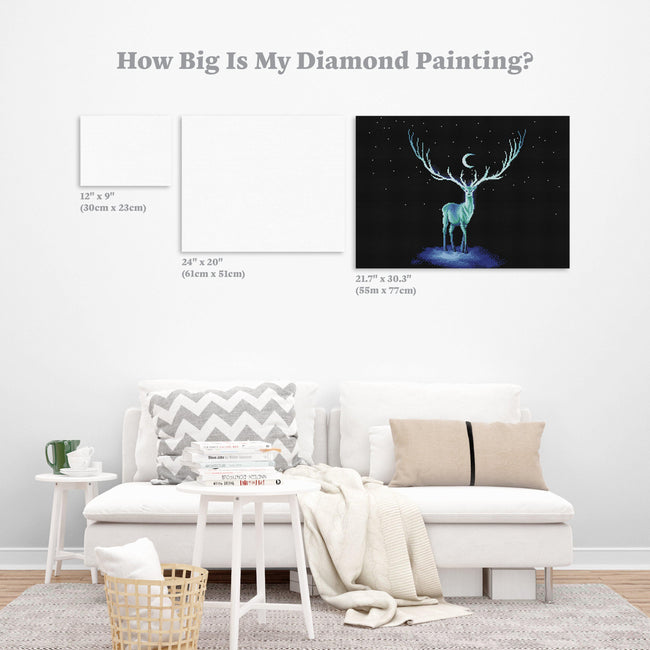 Diamond Painting Nightbringer 21.6" x 30.3" (55cm x 77cm) / Round with 18 Colors Including 1 AB