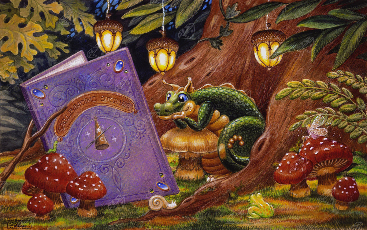 Diamond Painting O For a Book and a Shady Nook 35" x 22" (89cm x 56cm) / Square with 52 Colors including 5 ABs / 77,792