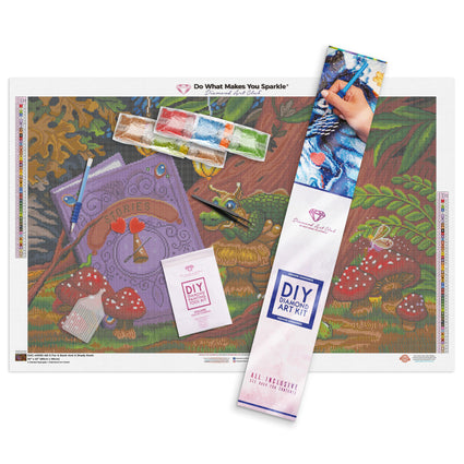 Diamond Painting O For a Book and a Shady Nook 35" x 22" (89cm x 56cm) / Square with 52 Colors including 5 ABs / 77,792