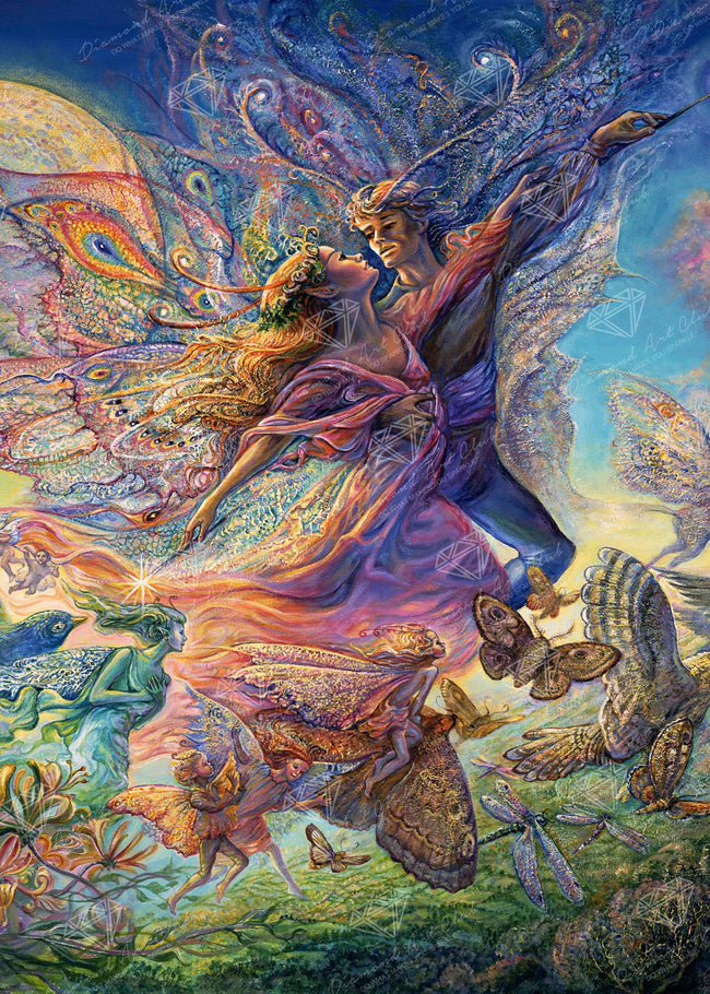 Diamond Painting Oberon and Titania 27.6" x 38.6″ (70cm x 98cm) / Square with 55 Colors including 2 ABs / 107,478