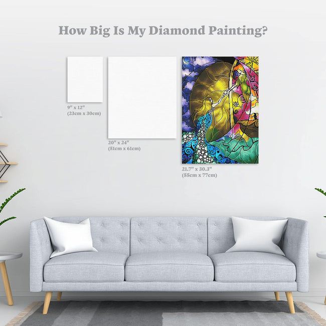 Diamond Painting Off to Neverland 21.7" x 30.3" (55cm x 77cm) / Round with 45 Colors including 1 AB