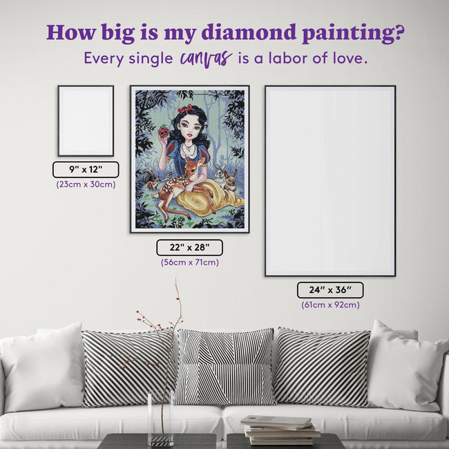 Diamond Painting One Bite 22" x 28" (56cm x 71cm) / Round with 52 Colors including 3 ABs / 50,148