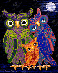 Diamond Painting Owl I Want Is You 12.6" x 15.7" (32cm x 40cm) / Square With 23 Colors Including 1 AB / 19,625
