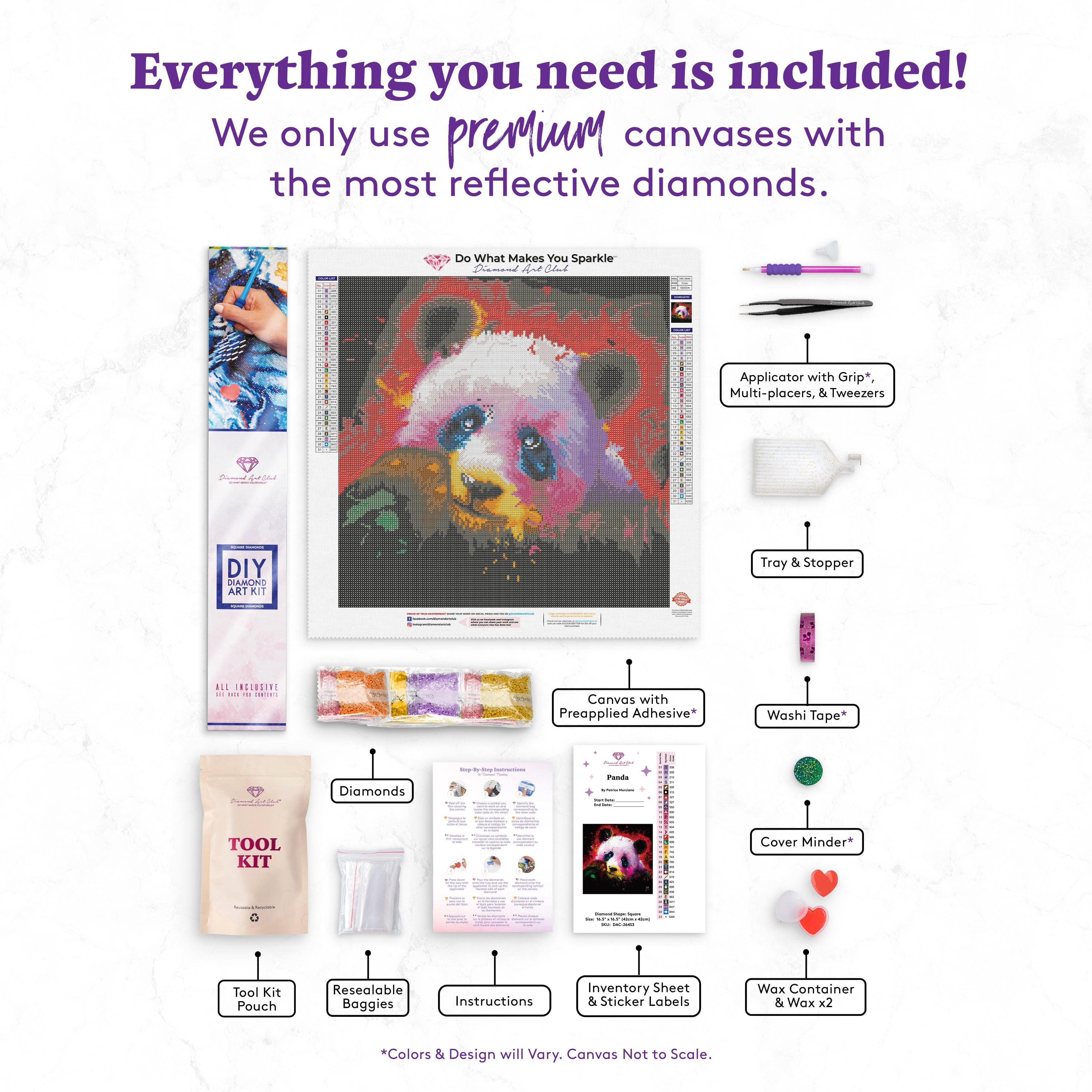 VUEDJRO Rainbow Panda Diamond Painting, 5D DIY Full Round Diamond Painting  Kit, Classic Art Gift - Great for Room Wall Decor 20x24 Inch