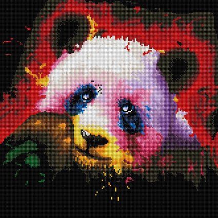 Diamond Painting Panda 16.5″ x 16.5″ (42cm x 42cm) / Square with 31 Colors / 27,225