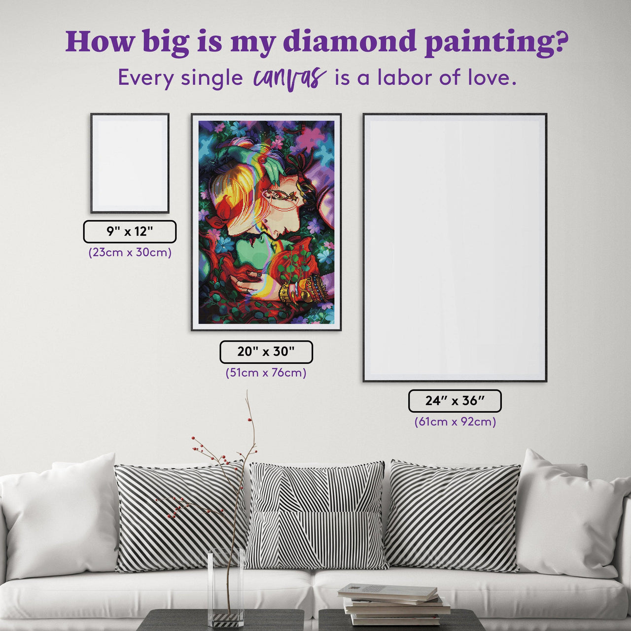 Diamond Painting Partners In Crime 20" x 30" (51cm x 76cm) / Square With 67 Colors Including 4 ABs / 62,220