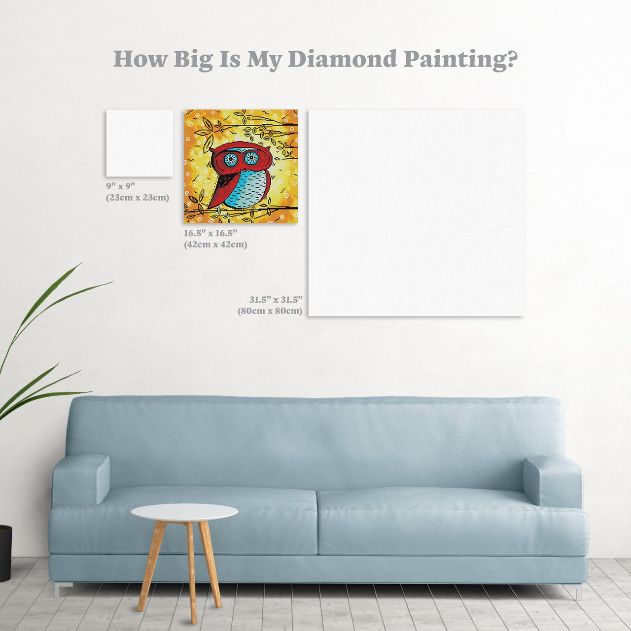 Diamond Painting Peekaboo 16.5" x 16.5″ (42cm x 42cm) / Round With 19 Colors Including 1 AB / 21904