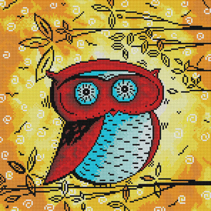 Diamond Painting Peekaboo 16.5" x 16.5″ (42cm x 42cm) / Round With 19 Colors Including 1 AB / 21904