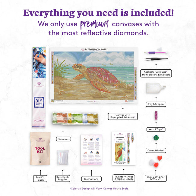Diamond Painting Perfect Spot 28" x 17" (70.7cm x 42.8cm) / Square with 43 Colors including 2 ABs / 48,848