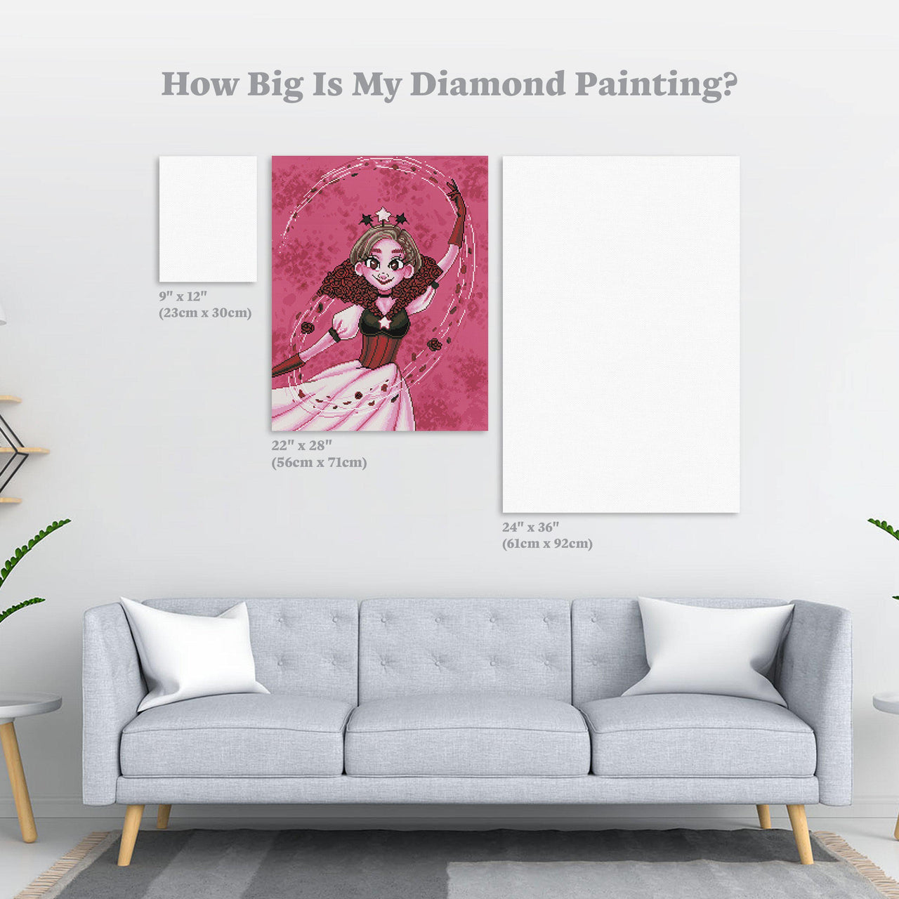 Diamond Painting Petal Dance 22" x 28″ (56cm x 71cm) / Round With 21 Colors Including 2 ABs / 49,896