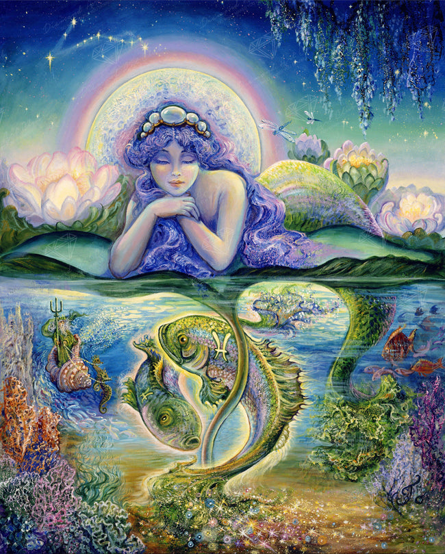 Diamond Painting Pisces 27.6" x 34.3″ (70cm x 87cm) / Square with 66 Colors including 4 ABs / 95,565