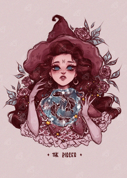 Diamond Painting Pisces 20" x 28" (51cm x 71cm) / Square with 30 Colors including 5 ABs / 56,481