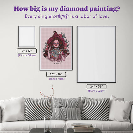 Diamond Painting Pisces 20" x 28" (51cm x 71cm) / Square with 30 Colors including 5 ABs / 56,481