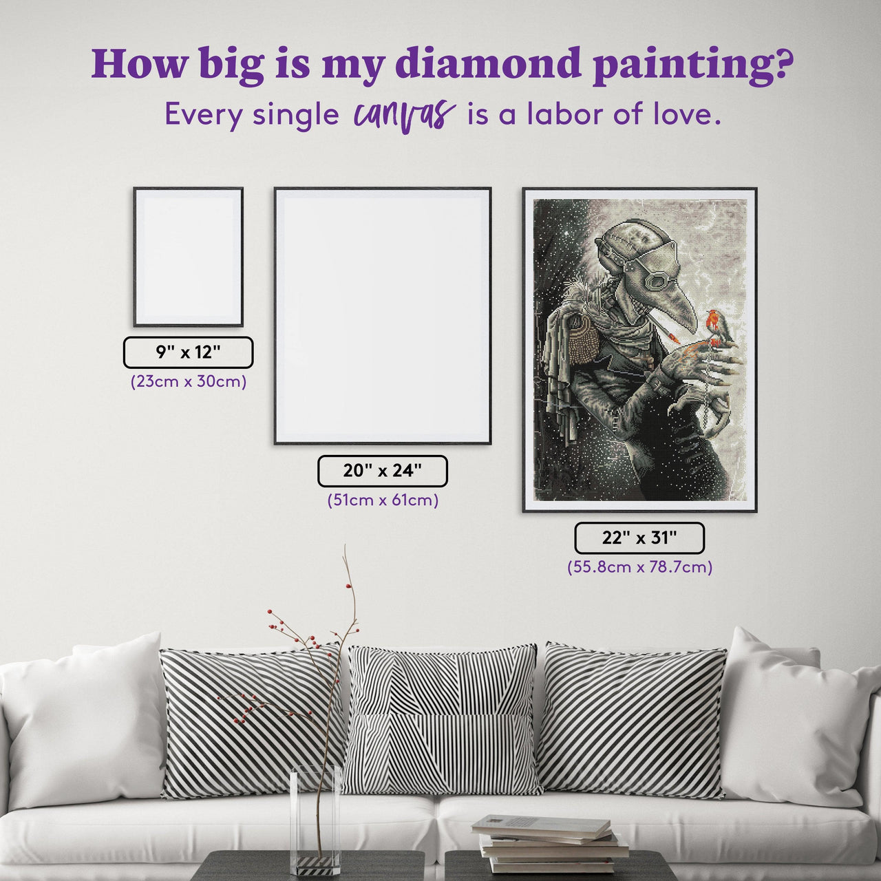 Diamond Painting Plague Dr 22" x 31" (55.8cm x 78.7cm) / Round with 19 Colors including 2 ABs / 55,919