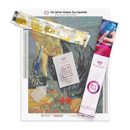 Diamond Painting Portrait of Dr. Gachet 16.5" x 20.5″ (42cm x 52cm) / Round With 40 Colors Including 1 AB / 27,232