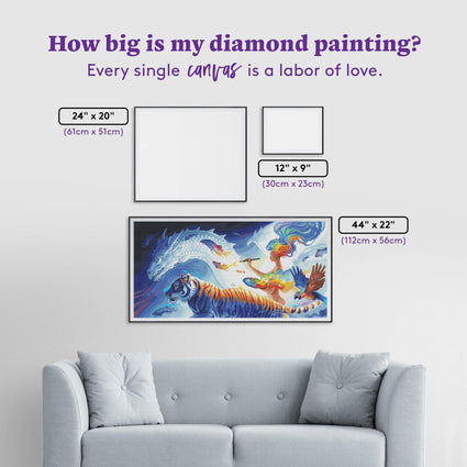Diamond Painting Pride 44" x 22″ (112cm x 56cm) / Round with 49 Colors including 2 ABs / 79,401