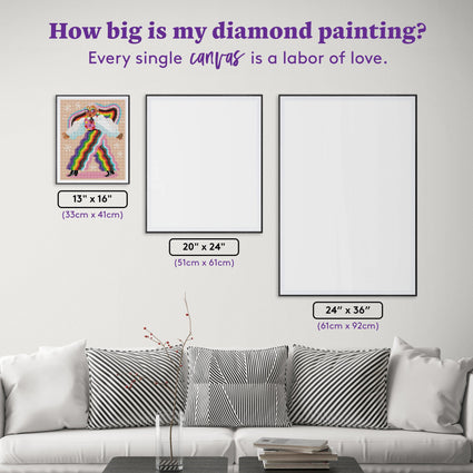 Diamond Painting Pride 13" x 16" (33cm x 41cm) / Round With 33 Colors Including 6 ABs / 16,965