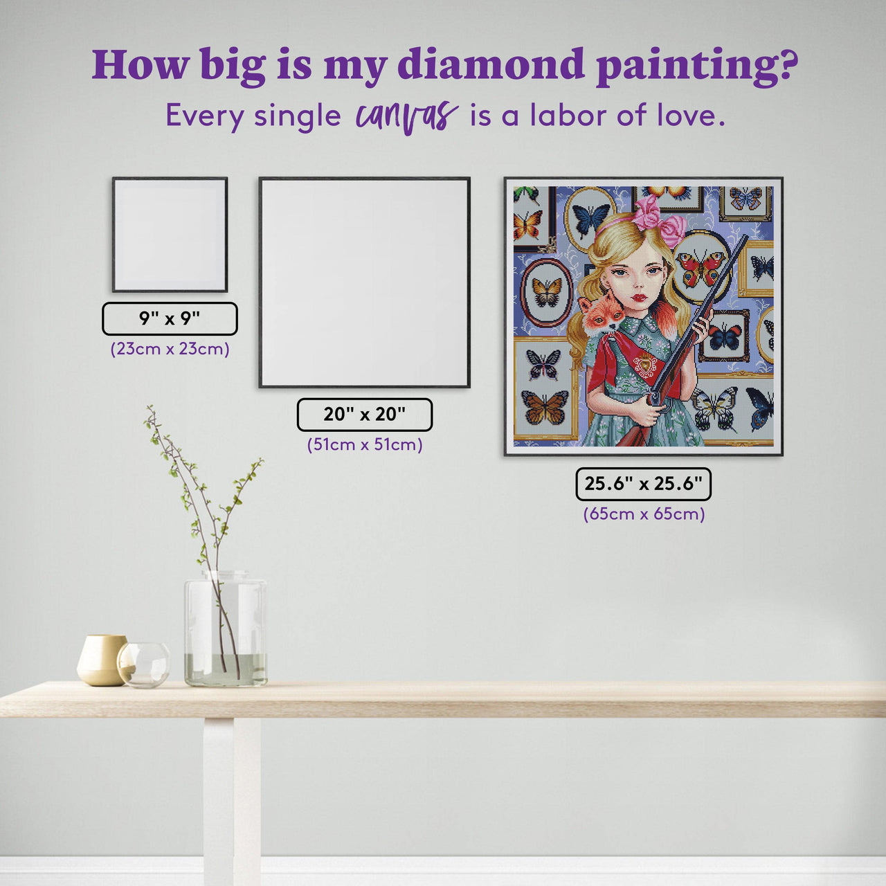 Diamond Painting Private Collection 25.6" x 25.6" (65cm x 65cm) / Square with 62 Colors including 2 ABs / 68,121