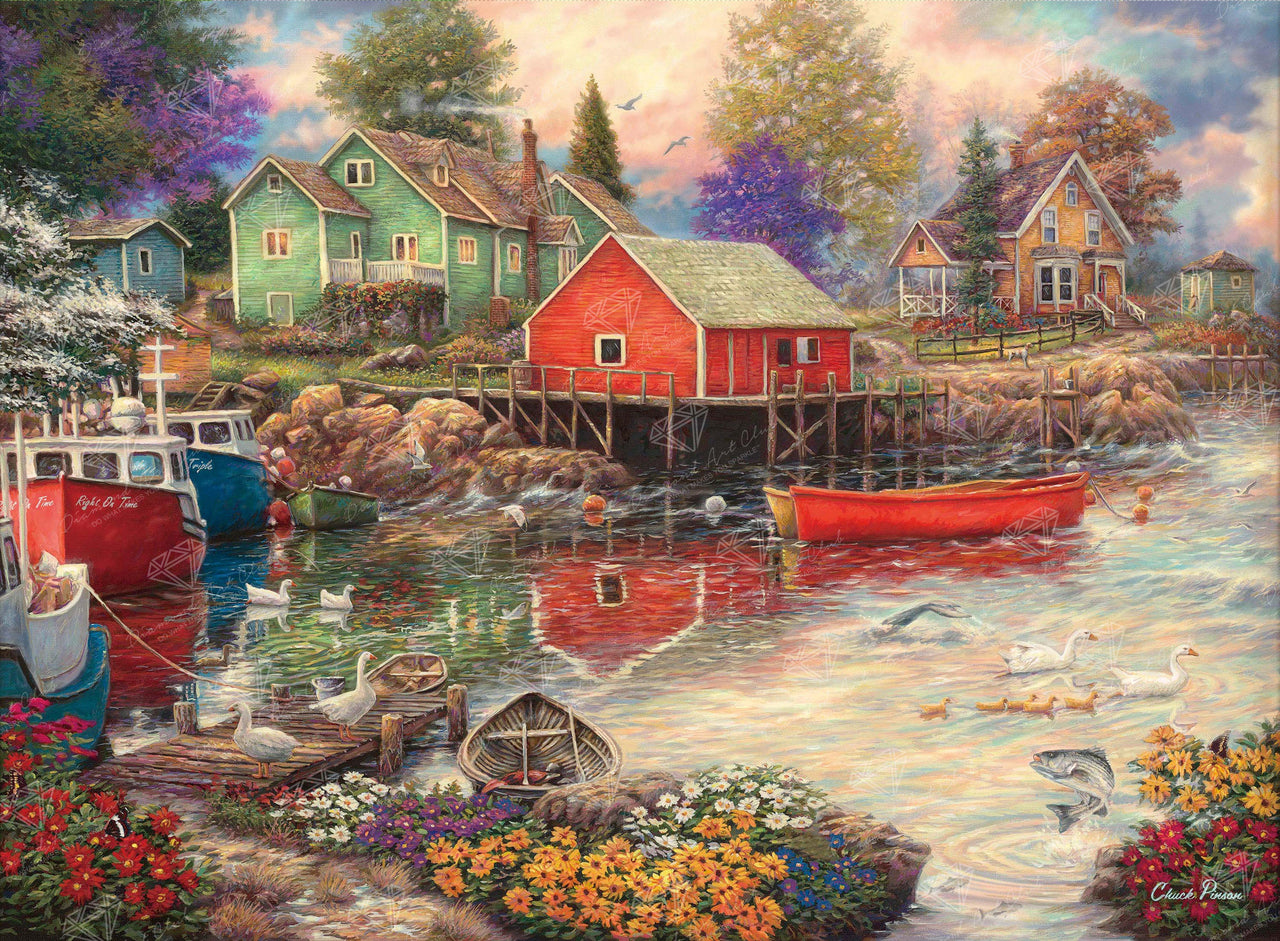 Diamond Painting Quiet Cove 22" x 30″ (56cm x 76cm) / Square with 55 Colors including 2 ABs / 67,049