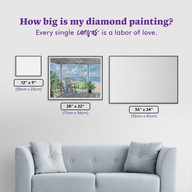 Diamond Painting Quiet Time 28" x 22" (71cm x 56cm) / Round with 50 Colors including 5 ABs / 50,148