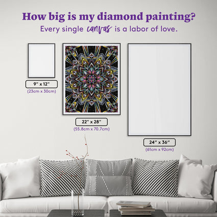 Diamond Painting Radiance 22" x 28" (55.8cm x 70.7cm) / Square with 30 Colors including 3 ABs and 1 Special Diamonds / 63,468