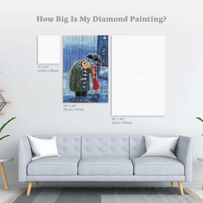 Diamond Painting Rain 20" x 30″ (51cm x 76cm) / Round with 32 Colors including 2 ABs / 49,051