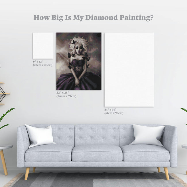 Diamond Painting Rain Keeps Falling 22" x 28" (56cm x 71cm) / Round with 18 Colors including 2 ABs / 50,347